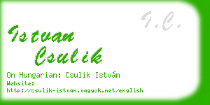 istvan csulik business card